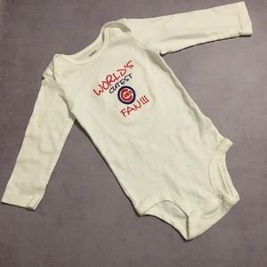“World’s Cutest Cubs Fan” long sleeve onesie